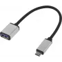 Renkforce RF-4888284 USB laidas 0,15 m 3.2 Gen 1 (3.1 Gen 1) USB C USB A juodas - sidabrinis (RF-4888284)