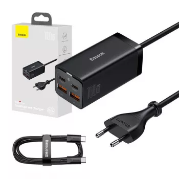 Baseus GaN3 100/65W stalininis įkroviklis su Quick Charge QC 3.0/4.0 USB C tipo C telefono įkroviklis, skirtas iPhone15, Huawei, Xiaomi, MacBook nešiojamam kompiuteriui