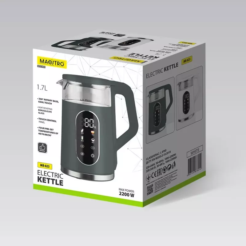 Elektrinis virdulys Maestro MR-023-GREEN 1.7 L 2220 W