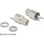 DeLOCK Jungtis DC 5,5 x 2,5 mm moteriška skirta montavimui ant skydelio litavimo versija 20 V 9 A