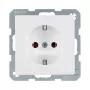 Kištukinis lizdas Type F Berker 47436089, 16 A, 250 V, baltas, duroplast korpusas