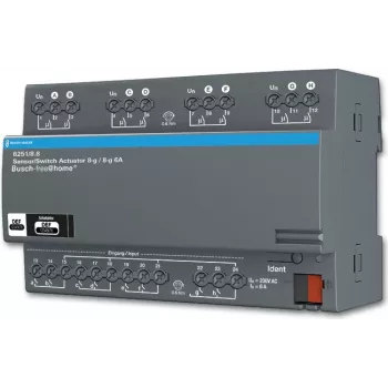 Perjungimo pavara Busch-Jaeger 6251/8.8, DIN bėgelis, 8 kanalai, DC 21–30 V, 1380 W, 144×64,5×90 mm