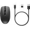 HP 710 belaidė įkraunama tyli pelė, ambidekstrinė, RF belaidė + Bluetooth, 3000 DPI, juoda