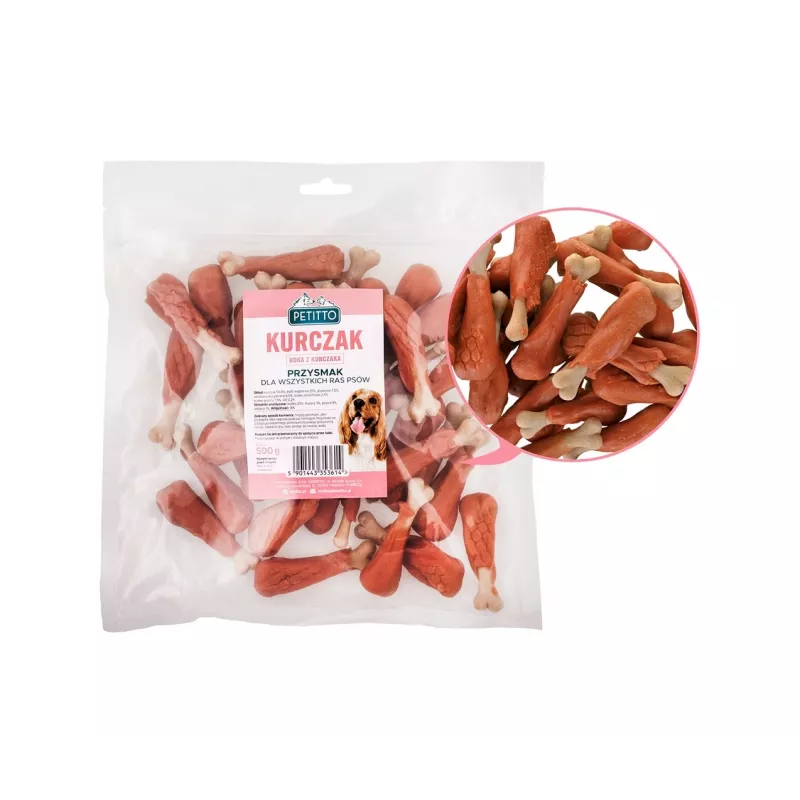 PETITTO Vištienos kojelės - šunų skanėstas - 500g