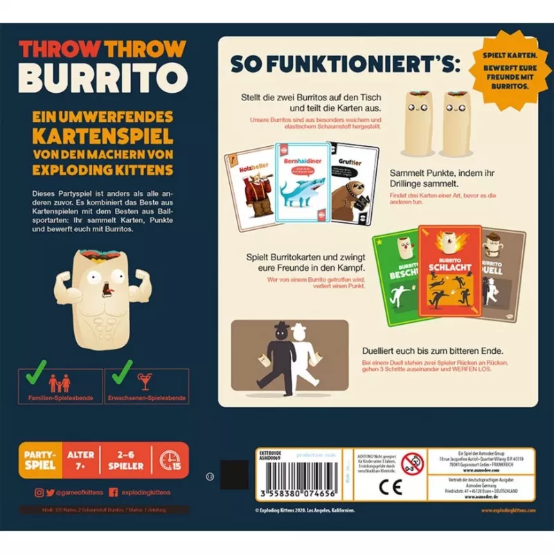 Žaidimas Throw Throw Burrito šeimai