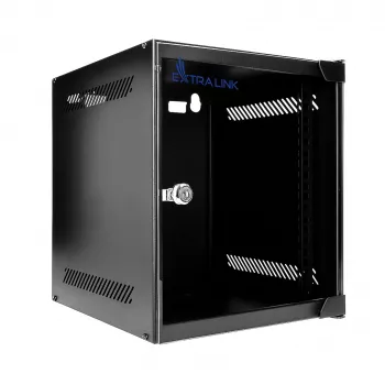 EXTRALINK LITE 6U 10 inch 280X310 sieninis stovo spintos korpusas juodas