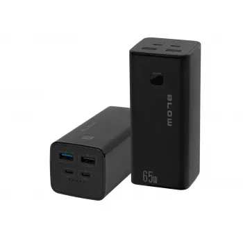 Nešiojamas maitinimo blokas BLOW PB20G 20000mAh PD 65W, USB-C įvestis/išvestis, 2x USB-A išvestys, juodas