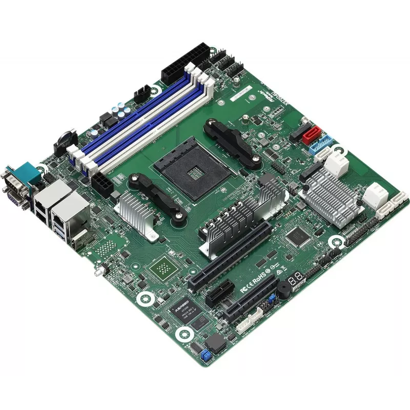 Motininė plokštė ASRock X570D4U Micro ATX — AMD X570, Socket AM4, 4× DIMM, DDR4, maks. 32 GB, 12× SATA III, 3× RJ-45