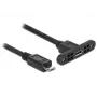 USB kabelis DeLOCK 85245 USB 2.0 0,25 m Micro-USB B juodas