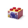 LEGO Plytelė 4 Raudona Skaidri – 4x2 smeigtukų skaidri raudona statybinė plytelė