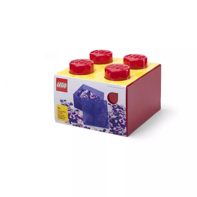 LEGO Plytelė 4 Raudona Skaidri – 4x2 smeigtukų skaidri raudona statybinė plytelė