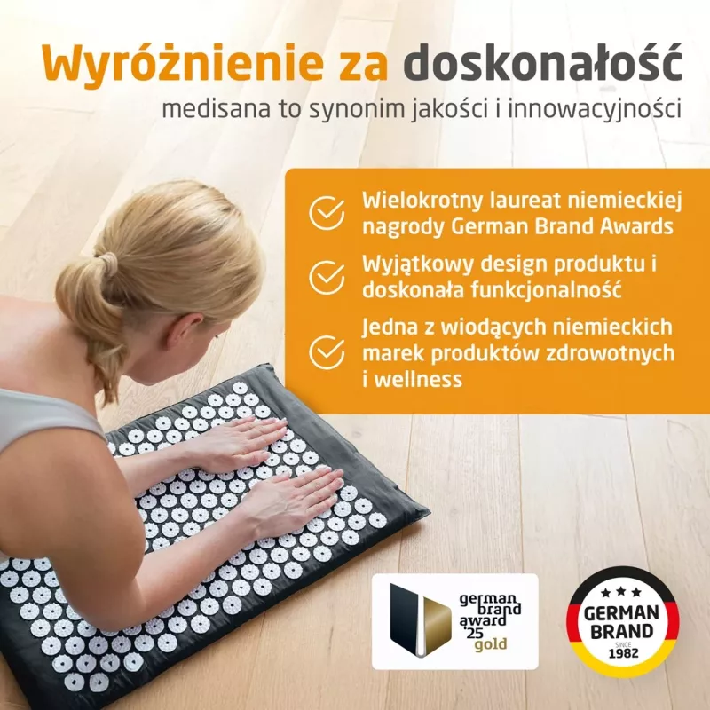 Medisana MM 100 akupresūrinis kilimėlis su šildymo funkcija