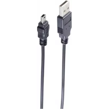 USB kabelis ShiverPeaks 14-16025 USB 2.0 1 m USB A USB B Mini juodas