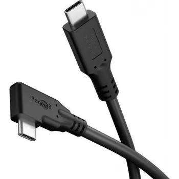 Goobay USB-C laidas 90° USB4 2 m juodas - 100 W 40 Gbit/s maitinimas (79431)