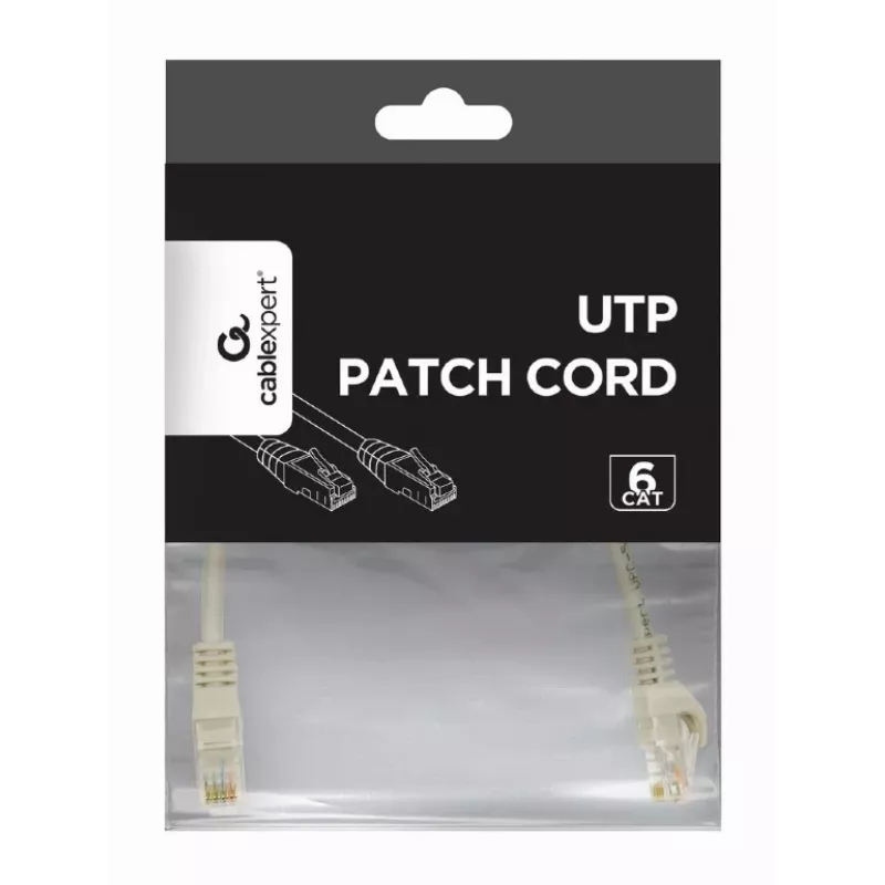 Tinklo kabelis Gembird PP6U-CU-1M RJ-45 Cat6 1m Pilka