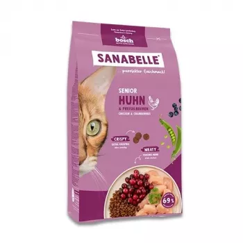 Sausas kačių ėdalas Bosch Sanabelle Life Senior su vištiena ir spanguolėmis, 8 kg, 29% baltymų, 13% riebalų