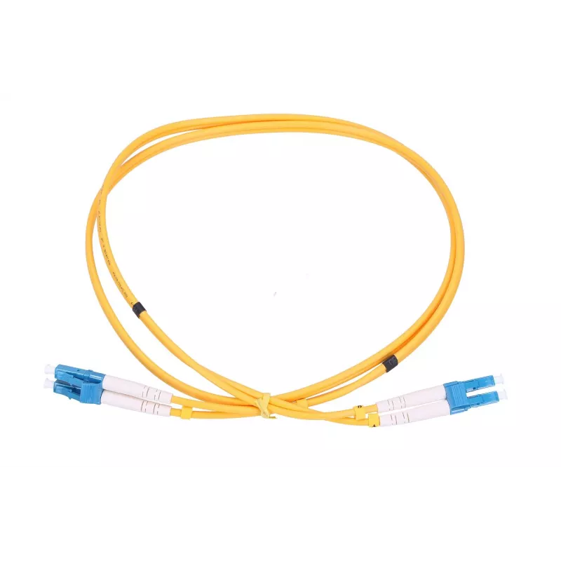 Optinis šviesolaidinis šuolis Extralink LC/UPC – LC/UPC, vienmodis dvigyslis, G.657.A1, 3 mm, 1 m
