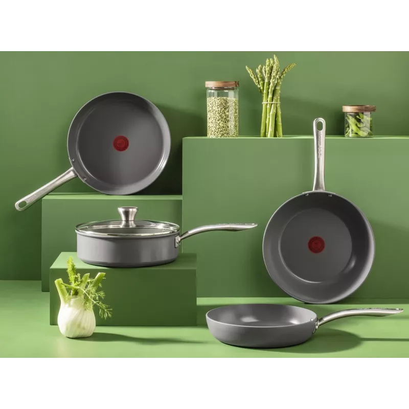 Keptuvė Tefal Renewal C4260443 24 cm – aliuminis, keraminė nelipni danga, tinka indukcijai, Thermo-Spot