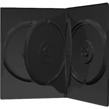 MediaRange 4er-DVD dėžutė juoda – talpa: 4 CD, 4 DVD – 50 vnt. pakuotė – juoda (BOX17)