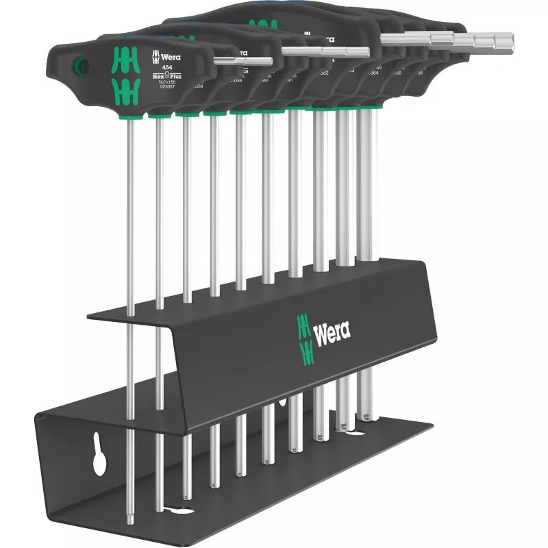 Atsuktuvų rinkinys Wera 454/10 HF Imperial 2 – 10 dalių precizinis atsuktuvų rinkinys, imperiniai (coliai) dydžiai