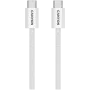 CANYON OnWire 60MG USB-C į USB-C laidas, magnetinis, pintas, 1 m, baltas