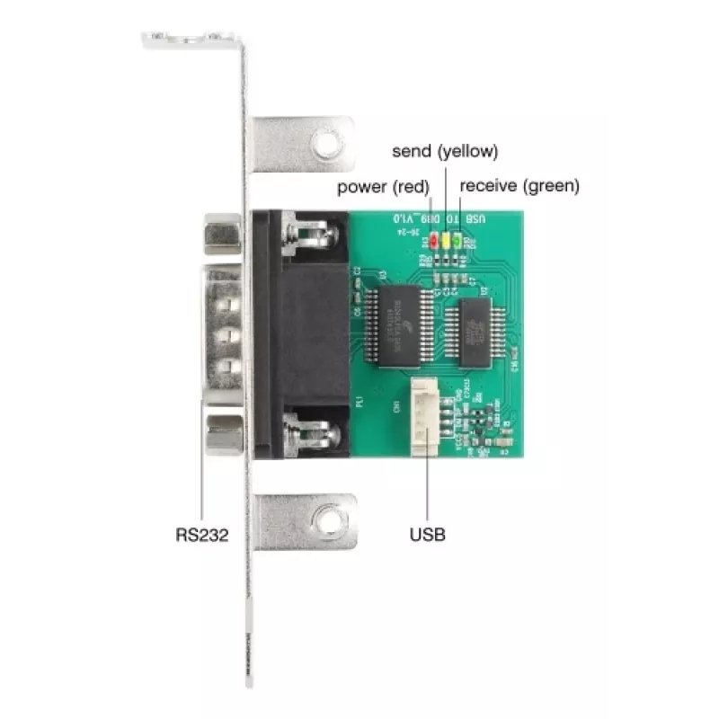 DeLOCK 90892 USB 2.0 į RS-232 keitiklis / kartotuvas / izoliatorius, nerūdijantis plienas, žalias
