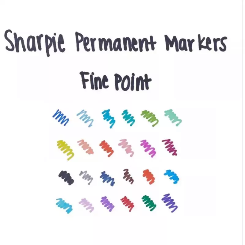 Sharpie permanentinis žymeklis smulkiu antgaliu, juodas, 12 vnt.