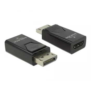 Delock Adapter DisplayPort 1.2 Stecker zu HDMI Buchse 4K Passiv schwarz