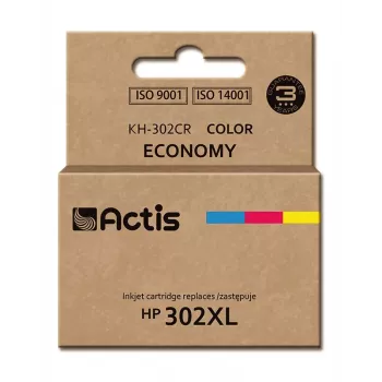 Actis KH-302CR rašalas (pakaitalas HP 302XL F6U67AE; Premium; 21 ml; spalvotas)
