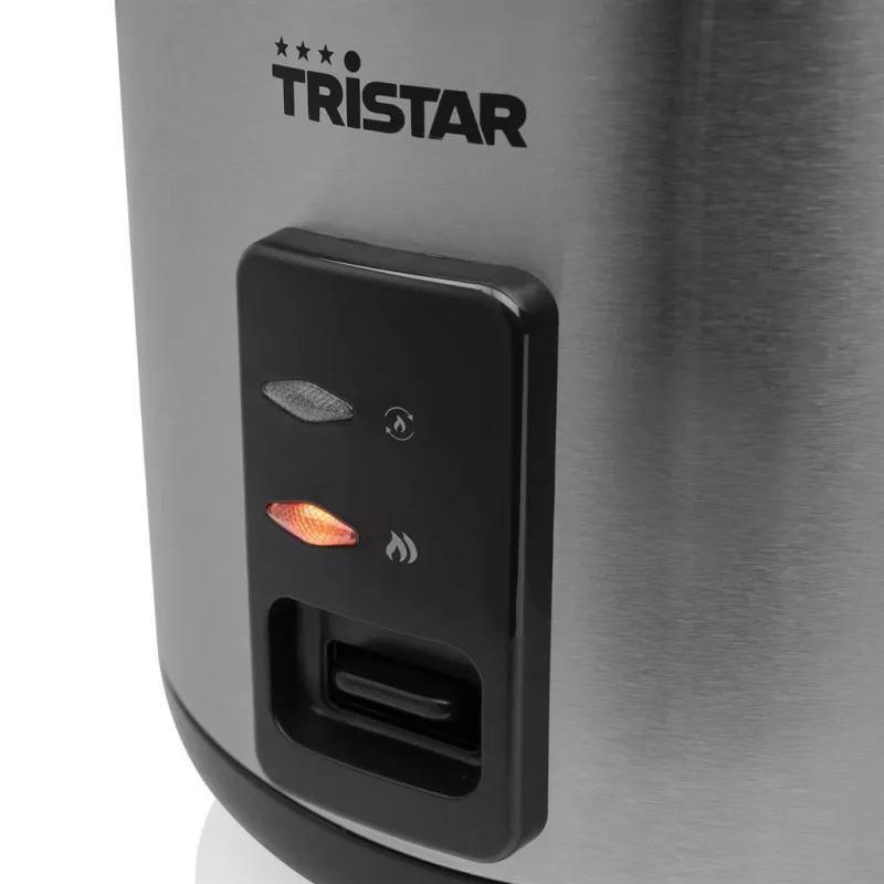 Ryžių virimo aparatas Tristar RK-6147 — 1,5 l, 500 W, juodas/sidabrinis