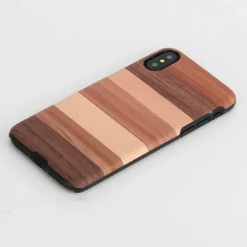 Apsauginis dėklas iš medžio ir polikarbonato iPhone X/XS – juodas