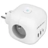 QOLTEC 52548 ilgintuvas su 3×AC lizdais ir USB prievadu