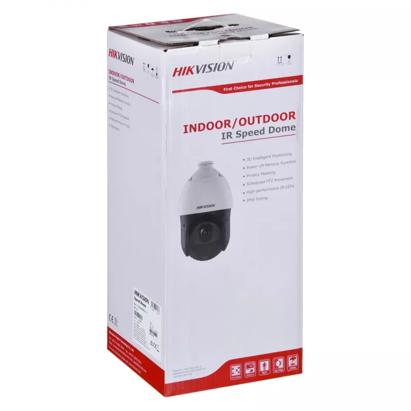 Hikvision DS-2DE4425IW-DE(T5) kupolinė IP vaizdo stebėjimo kamera, 4 MP, 25x optinis priartinimas, lauko, lubų/sienos