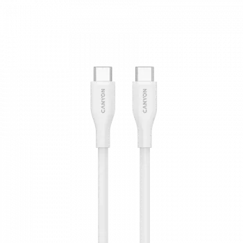 CANYON laidas CC60SC10 USB-C į USB-C 60W 1m Silikoninis Baltas