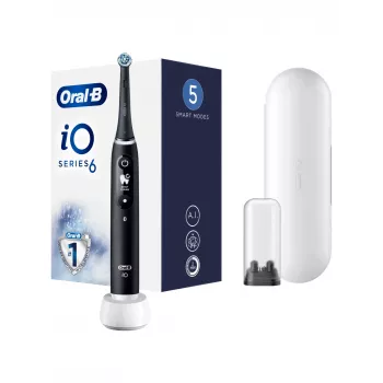 Oral-B IO6 elektrinis dantų šepetėlis su dėklu Black Onyx