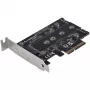 Silverstone SST-ECM27 M.2/SATA adapterio kortelė, PCIe 4.0, 1x M-Key, 2x SATA 6G – Low Profile