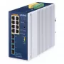 Valdomas jungiklis PLANET IGS-4215-8UP4X 8 prievadų Gigabit PoE++ L2/L4 IP30 aliuminis mėlynas