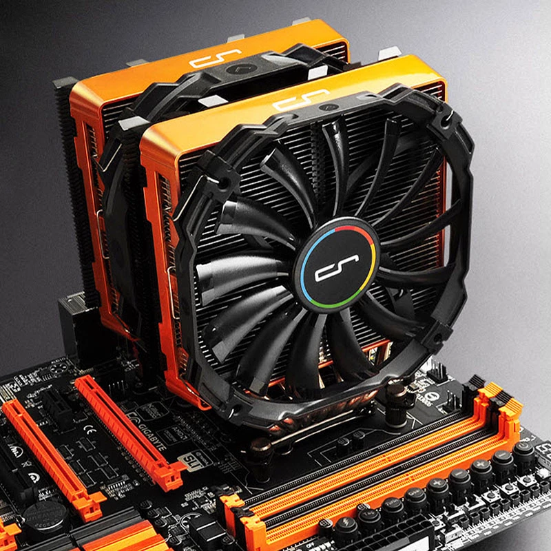 Priedas aušintuvui Cryorig CR-CCO – ABS oranžinis, tinka R1 Universal/R1 Ultimate, 140×23×131 mm
