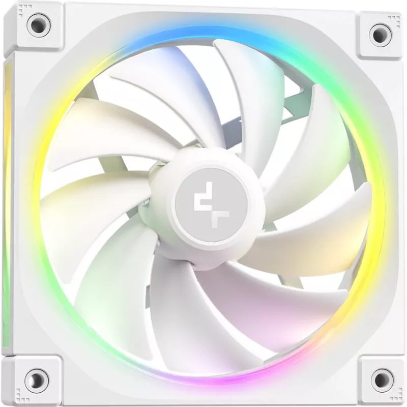 Skysčio aušintuvas CPU DeepCool LQ240 White su 240mm aliumininiu radiatoriumi, 2x120mm RGB ventiliatoriais, 41cm žarnomis