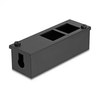 DeLOCK Easy 45 skirstomoji dėžė, 4×22,5×45 mm arba 2×45×45 mm, metalinė, juoda