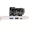 SilverStone ECU05 USB adapter PCIe 2.0 x2 Low Profile USB 3.1 Type C x1 + USB 3.0 x2 + USB 3.0 (vidinis) x2 (SST-ECU05)