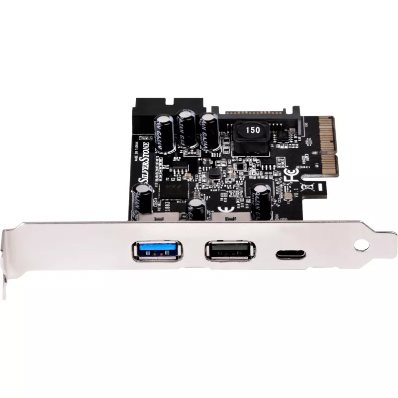 SilverStone ECU05 USB adapter PCIe 2.0 x2 Low Profile USB 3.1 Type C x1 + USB 3.0 x2 + USB 3.0 (vidinis) x2 (SST-ECU05)