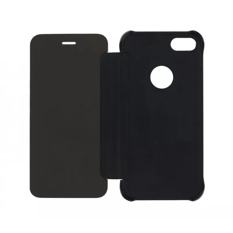 Telefono dėklas su pinigine Tellur, skirtas iPhone 8, dirbtinė oda, juodas, su veidrodžiu