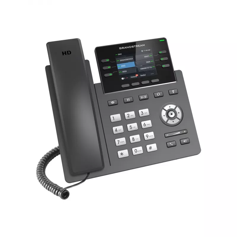 IP telefonas Grandstream GRP2613W juodas 4 linijos TFT 2,4 colio