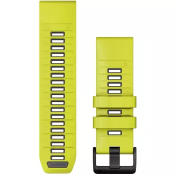 Garmin QuickFit 26 mm silikoninis dirželis Graphite Yellow 010-13393-08