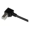 StarTech.com 3 m USB 2.0 A į stačiu kampu B laidas - vyras/vyras