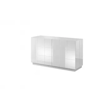 Cama Komoda 2D REJA baltas blizgus/baltas blizgus