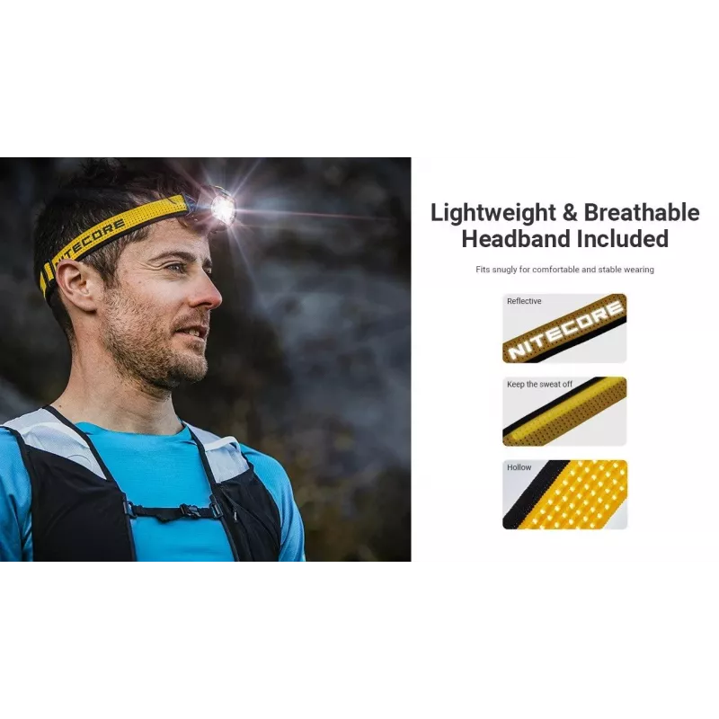 Nitecore UT27 MCT juodos/geltonos spalvos LED priekinė lemputė