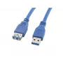 Prailginimo laidas USB 3.0 AM-AF mėlynas 3M