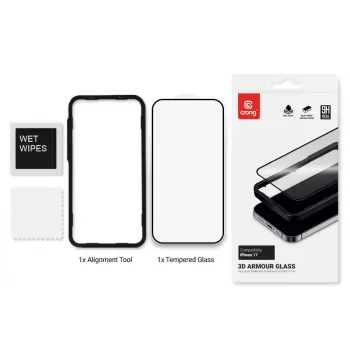 Crong montavimo rėmelis grūdinto stiklo apsaugai iPhone 17 (CRG3DAGIP1763)
